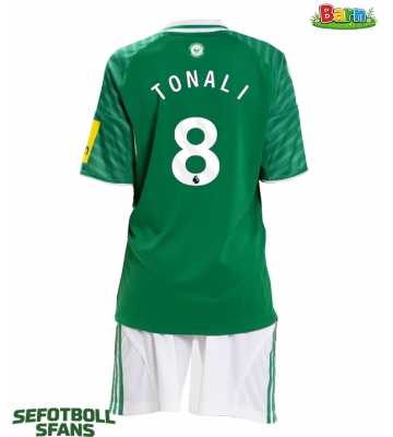 Newcastle United Sandro Tonali #8 Bortaställ Barn 2025-26 Kortärmad (+ Korta byxor)